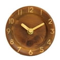 thumbnail image 1 of Creative solid wood alarm clock Fashion wooden needle Mute small table clock Log clock, 1 of 6
