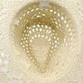 thumbnail image 7 of Dyfzdhu Women Men Summer Western Cowboy Hat Shapeable Straw Hollowed Out Sun Beige, 7 of 7