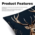 thumbnail image 2 of Deer Set of 2 Velvet Throw Pillow with Unique Patterns - 16x16, 18x18, 20x20 Inches for Various Occasions - Pillows Covers Throw Pillow Inserts Pillow Inserts, 2 of 6