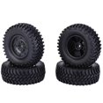thumbnail image 1 of Pneu de voiture télécommandé de simulation de diamètre 100 mm, accessoires de remplacement pour pneus de voiture télécommandée 1/10, noir, 1 of 5