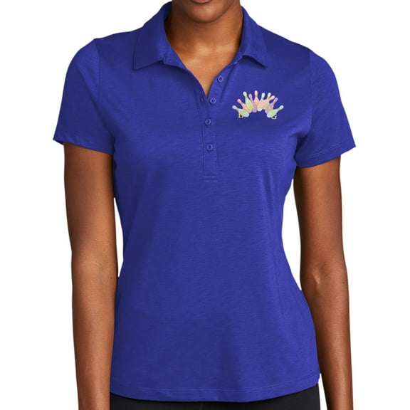 Ladie's Bowling Arch Moisture-Wicking Performance Polo Shirt, 3XL True Royal