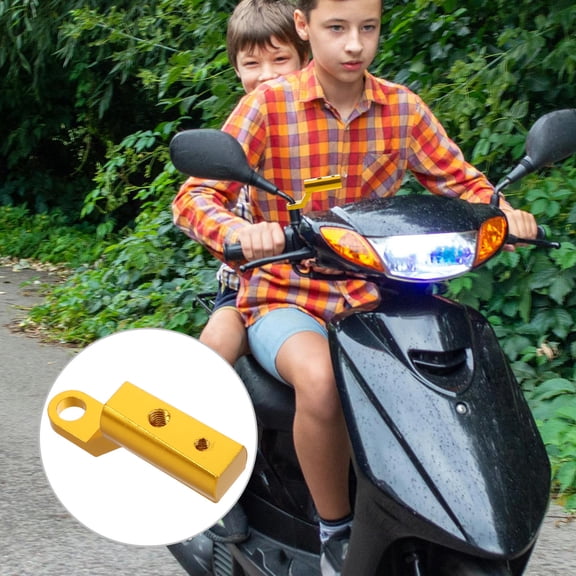 WHAMVOX Motorcycle Mirror Extenders Bracket Handlebar Mount Bracket Bike Brackets Rearview Mirror Base Extension Mount Bracket Hooks Support Holder For Scooter