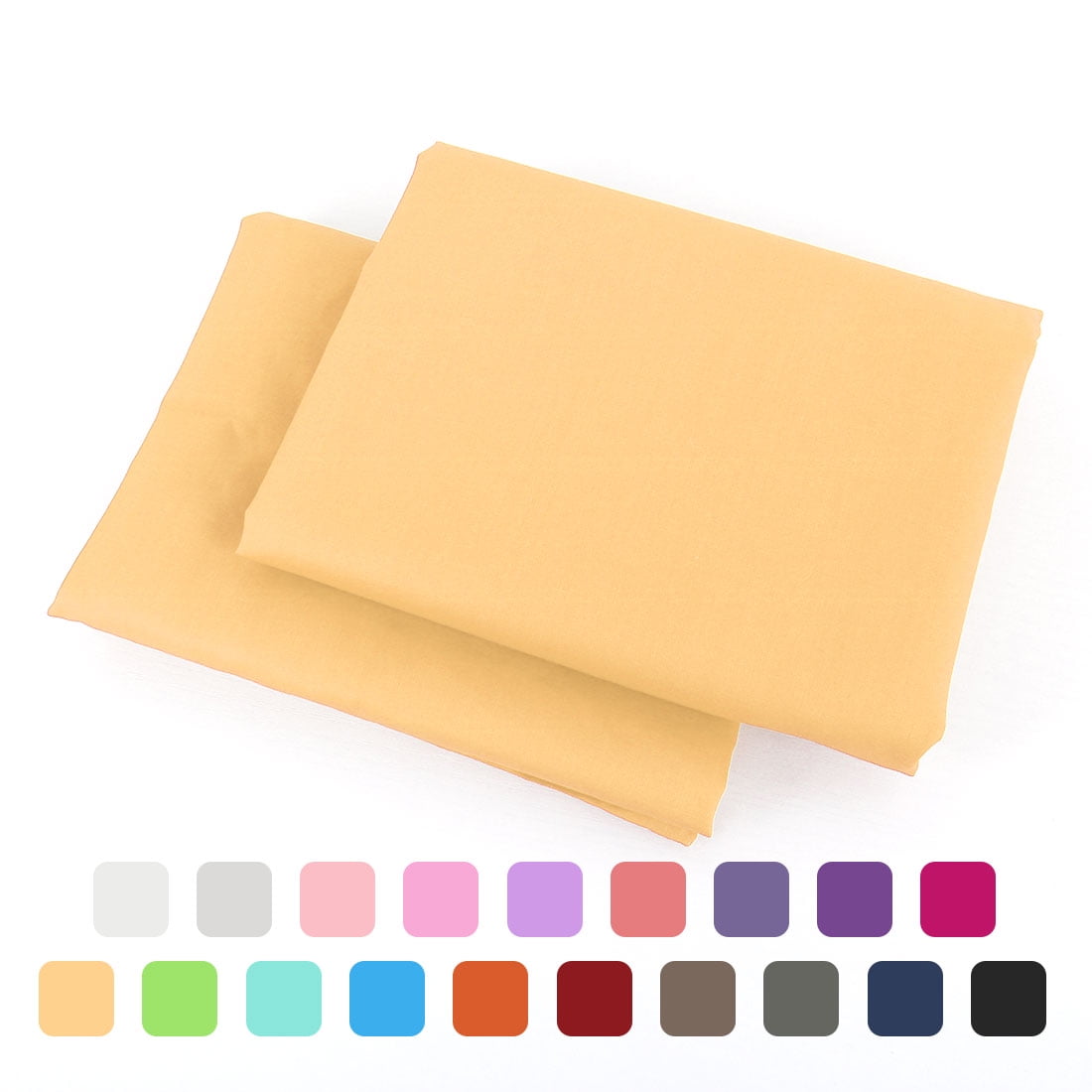 Unique Bargains Pillowcases 2-Piece Egyptian Cotton Pillow Cover Yellow Queen