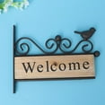 thumbnail image 2 of OUNONA Welcome Wall Adornment Wooden Iron Bird Wall Ornament for Cafe Store Shop, 2 of 8