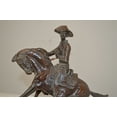 thumbnail image 3 of Cowboy, a Frederic Remington Replica Bronze Statue - Size: 14"L x 8"W x 13"H., 3 of 11