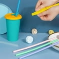 thumbnail image 6 of Drinking Straw Silicone Openable And Washable No Brush Needed Reusable Detachable Snap,Blue Kitchen Straw, 6 of 7