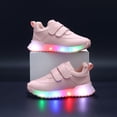 thumbnail image 3 of Kids Shoes Boys Girls Tennis Shoes Lightweight Sports Kids Sneakers Slip on with Strap Light up Shoes for Running Walking Pink Size 11.5 Little Kid, 3 of 5