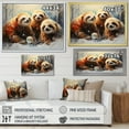 thumbnail image 4 of Designart "Winter Serenity of Brown Sloths" Animals Framed Wall Art - Modern Brown Sloth Bedroom Framed Canvas Wall Art, 4 of 6