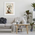 thumbnail image 3 of Stupell Industries Southwestern Checkboard Green Flower Vase White Framed Print Under Glass, 17 x 23, by Creative Studio, 3 of 8