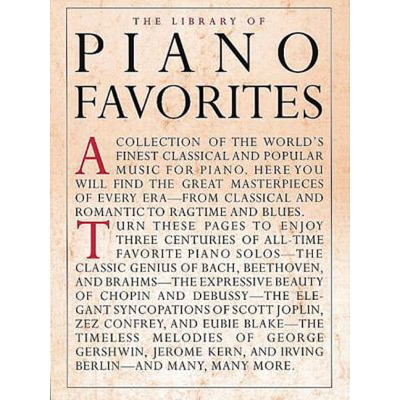 Pre-Owned Library of Piano Favorites (Paperback) 0825616131 9780825616136