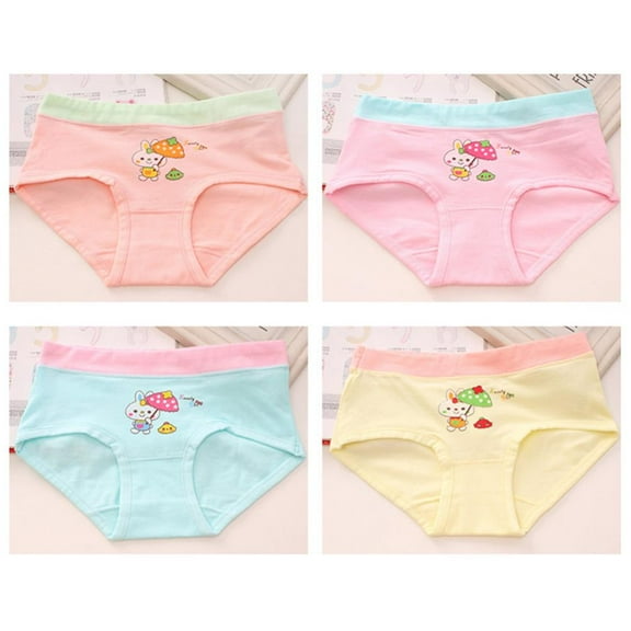 Esaierr Toddler Kids Girls Underwear,Little Girls Undies Briefs Baby Cotton Underwear Boxers Panties 4Pcs