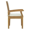 thumbnail image 4 of Modway Marina 7-Piece Teak Wood Patio Dining Set in White & Natural, 4 of 9