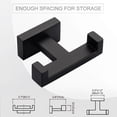 thumbnail image 5 of Wowow Wall Mount Knob Double Robe/Towel Hook in Matte Black, 5 of 6