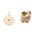 thumbnail image 1 of Reloj de pared,Reloj de pared decorativo para sala de estar,silencioso,Reloj de pared de madera con decoración moderna,Mini estatua de animal,Mini estatua de animal para decoración del, 1 of 8