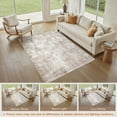thumbnail image 4 of UERMEI Area Rugs for Living Room 10x12 Washable Rug Vintage Pattern Large Non-Slip Stain Resistant Soft Durable Floor Carpet for Bedroom, Dining Room, Home Office - Brown, 4 of 7