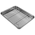 thumbnail image 2 of 1 Set Baking Sheet Pan with Wire Rack Stainless Steel Baking Pan Tray Toaster Oven Pans Tray with Cooling Racks for Kitchen Baking Cooking Accessories, 2 of 6