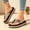 Black, variant on Womens Rainbow-Soled Soft Strappy Sandals Orthotic Flip Flops with Arch Support, Casual Comfortable Yoga Mat Thong Sandal for Walking Recovery Beach Daily Wear