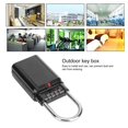 thumbnail image 3 of Outdoor Waterproof Hanging Zinc Alloy Safe Box with Password Lock for Home Factory Black, 3 of 4