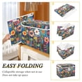 thumbnail image 2 of Yayeee Collapsible Cube Storage Bin with Lid Fabric Closet Decorative Basket with Handles, Blue Colorful Flowers, 2 of 7