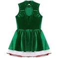 thumbnail image 7 of TiaoBug Christmas Gingerbread Costume for Kids Girls Cookie Role Play Velvet Tutu Dress Dancewear Green 14, 7 of 7