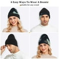 thumbnail image 7 of joogoo Horse Running on Sea Beanie Hats Cuffed Winter Warm Knit Thick Beanies, 7 of 7