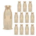thumbnail image 3 of jifeng 12x Burlap Bottle Bag with Drawstring Carrying Bag Bottle Gift Sacks Bottle Gift beige, 3 of 9