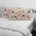 thumbnail image 3 of Watercolor Flowers Pillow Covers, Linen Long Throw Pillow Case, Rustic Spring Floral Botanical Beige Holiday Pillow Protector Decorative Cushion Cover for Living Room/Bedroom 24" x 36", 3 of 8