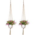 thumbnail image 4 of Juego de 2 soportes para plantas en macetas para interiores y exteriores, macramé para plantas Ofspeizc LN-0618, 4 of 7