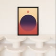 thumbnail image 4 of Aubergine Aura Oil Painting Purple Pink Yellow Minimalist Planet Alignment Artwork Framed Wall Art Print A4, 4 of 5
