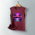 thumbnail image 5 of Summer Savings Clearance! Titcea Womens Tank Tops Palm Tree Printed Round Neck Sleeveless Graphic Tees Beach Holiday Travel Workout Tank Tops, 5 of 5