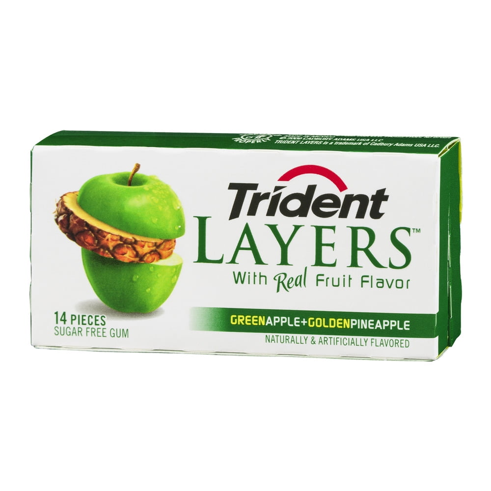 Cadbury Trident Layers Gum, 14 ea