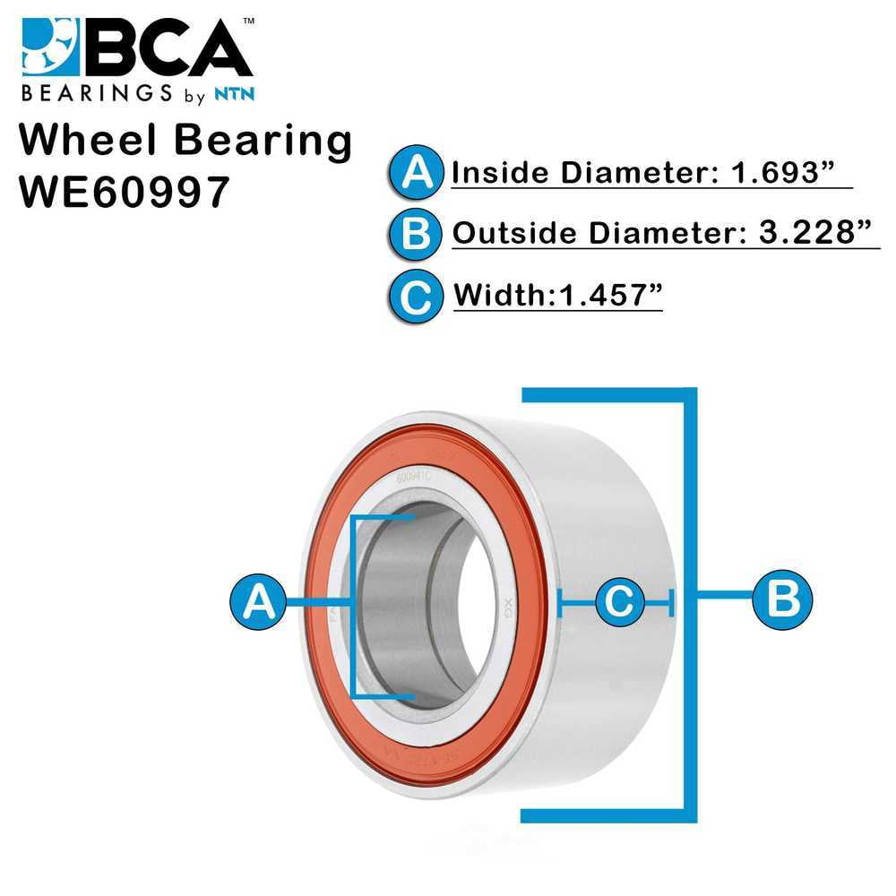 BCA by NTN WE60997 Double Row Angular Unit Bearing