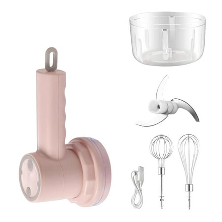 

Daiosportswear Clearance 3 In 1 Beater Garlic Mash Machine Garlic Masher Garlic Beater Mincer Garlic Wireless Electric Mixer Pink