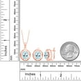 thumbnail image 2 of Gem Stone King 18K Rose Gold Plated Silver Sky Blue Topaz Pendant and Earrings Jewelry Set for Women | 9.00 Cttw | Gemstone November Birthstone | Oval 10X8MM | With 18 inch Chain, 2 of 3