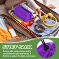 thumbnail image 4 of Uxcell Stuff Sack Waterproof Outdoor Storage Sack Drawstring Bag for Camping Hiking Backpacking Purple 9 x 16 Inch, 4 of 7