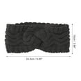 thumbnail image 4 of Unique Bargains 1 Pce Bandeau Confortable Bandeau Croisé Gris Foncé, 4 of 6