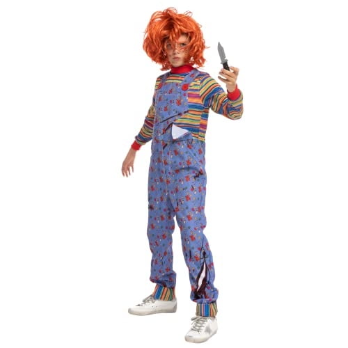 Disfraz de Chucky para Niños Spooktacular Creations Enterizo y peluca tamaño mediano