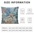 thumbnail image 5 of Shiartex  Nautical Coastal Throw Pillow Covers Beach Themed Ocean Seashell Coral Starfish Couch Decorative Pillow Cases Outdoor Sofa Cushion Cover for Bedroom Living Room, Blue White, 5 of 5