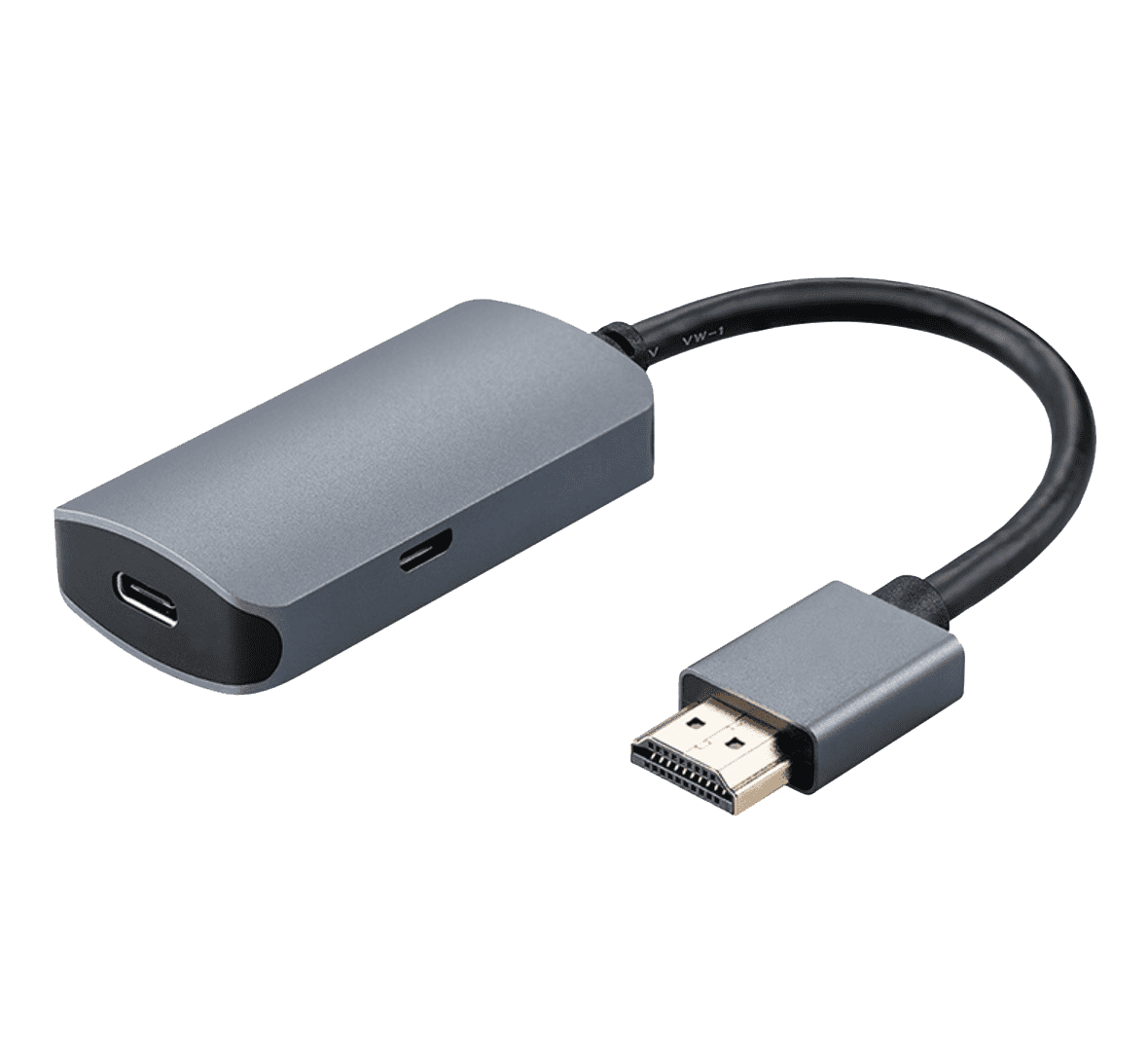Basics USB-C 3.1 Male to HDMI Female Adapter (4K@60Hz), Gray, 1.69 x  1.45 x 0.43 inches