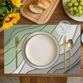 thumbnail image 4 of Sage Green Grey Ombre Placemats Set of 4, Modern Abstract Art Aesthetics Placemats for Dining Table, Place Mats for Kitchen Tabletop, Waterproof Wipeable Dining Table Mats Set, 4 of 9