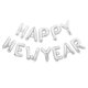 thumbnail image 2 of Globos De Papel De Aluminio Globo de aluminio plateado de 16" con la frase "Feliz Año Nuevo" para decoración de fiestas y festivales. JASKFLY, 2 of 8