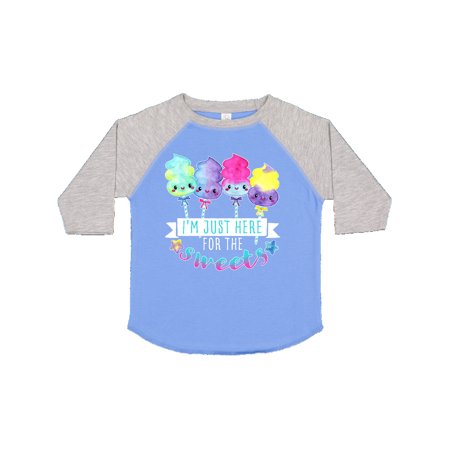 

Inktastic I m Just Here for the Sweets with Spun Sugar Candy Gift Toddler Boy or Toddler Girl T-Shirt