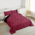 thumbnail image 3 of Homewish Teens Zebra Print Bedding Comforter Set, Fashion Polkadots Twin Comforter Sets, Chic Pink Abstract Reversible Bedding Set, Luxury Bedroom Decor, 2 Pieces, 3 of 8
