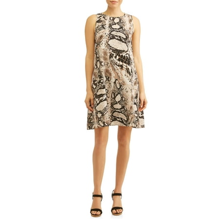 Panel Shift Dress - Women's Sleeveless Shift Dress