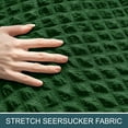 thumbnail image 4 of XUELC Stretch Ottoman Cover Slipcover - Seersucker Fabric, Fits Rectangle & Storage Ottomans Anti-Slip Skirt Design, 4 of 7