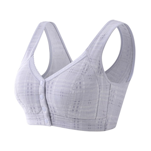 Timegard Wireless Bras for Women Plus Size Front Closure High Support Breathable Comfort Daily Bras