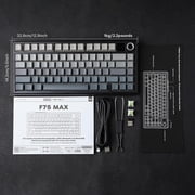 AULA F75 Max Wireless Mechanical Keyboard with TFT Smart Screen, Tri-Mode Connectivity, Hot Swappable, RGB Backlit, Volume Knob, 75% Gasket Mount (Black Gradient)