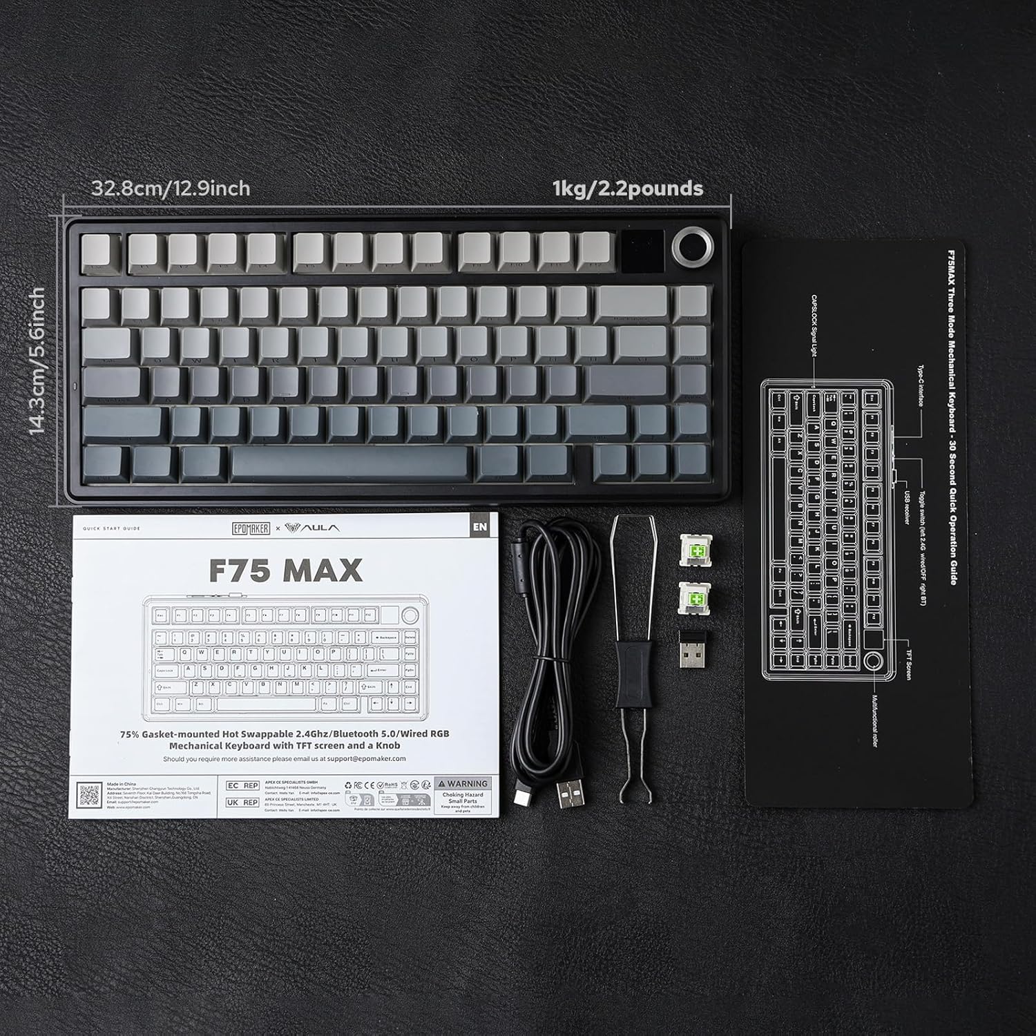 AULA F75 Max Wireless Mechanical Keyboard with TFT Screen photo 5