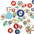thumbnail image 1 of Evil Eyes Charms Alloy Pendants for Jewelry Making Assorted Color 40pcs, 1 of 4