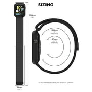 iTech Fusion 3 Unisex Adult Rectangular Smart Watch, Black, Mesh